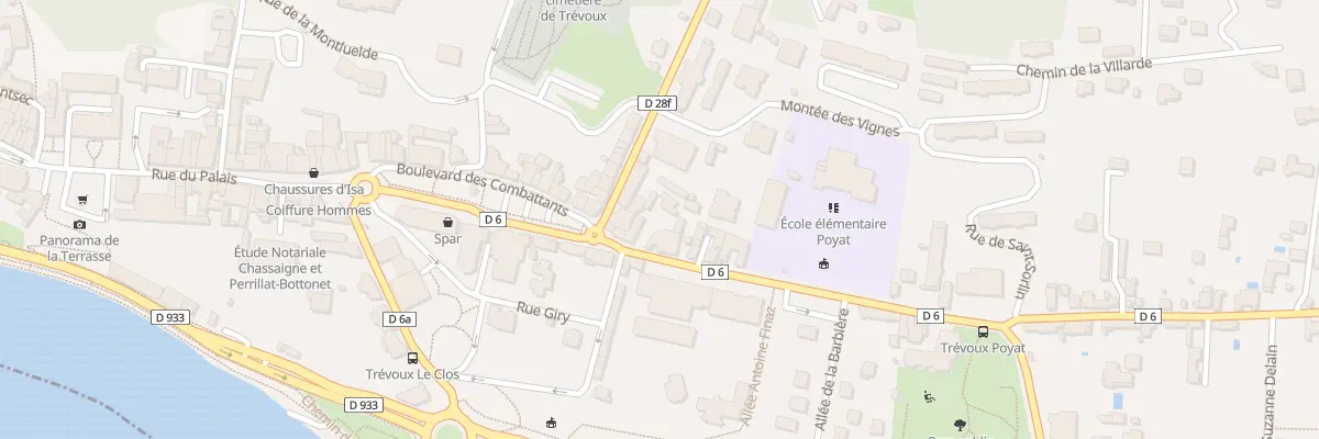 Plan du 7 Bd Poyat à Trévoux