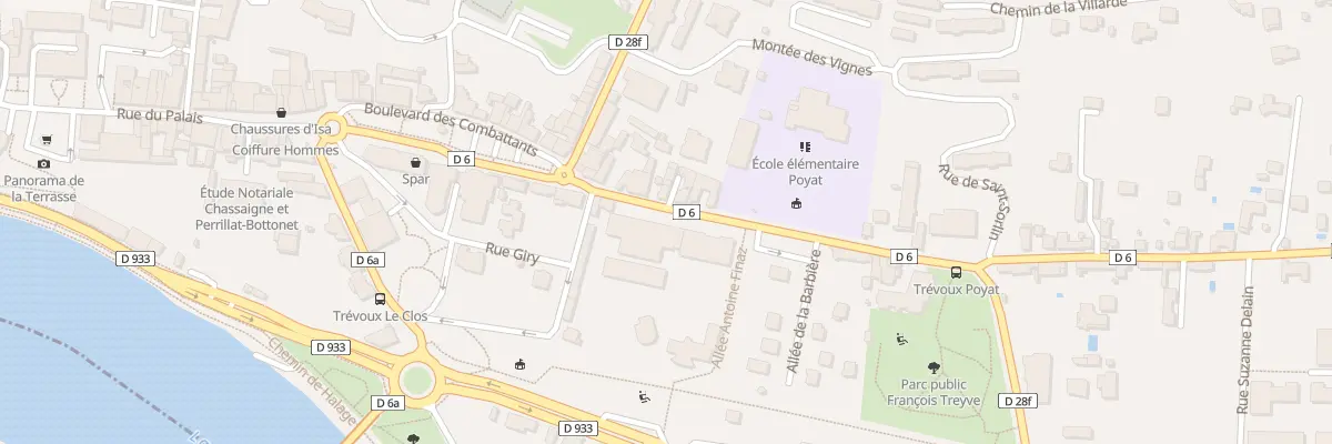 Plan du 6 Bd Poyat à Trévoux