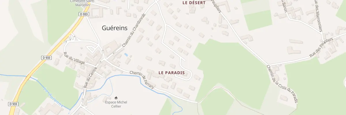 Plan du 5254 Rue des Vignes à Guéreins
