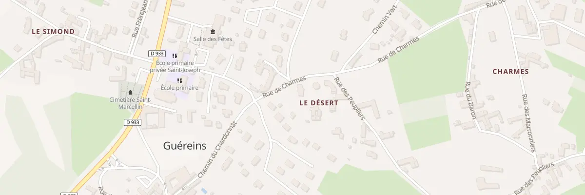 Plan du 5239 Rue de Charmes à Guéreins