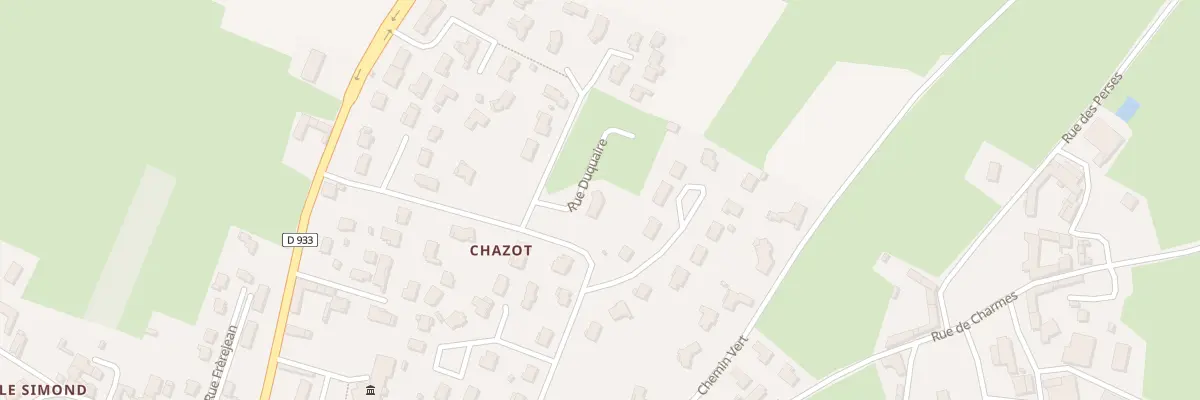 Plan du 5274 Rue des Chazots à Guéreins