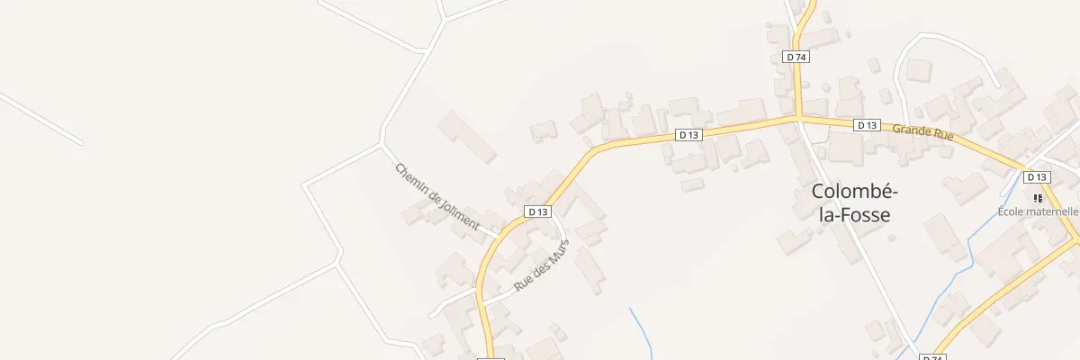 Plan du 25 Rue Grande Rue à Colombé-la-Fosse