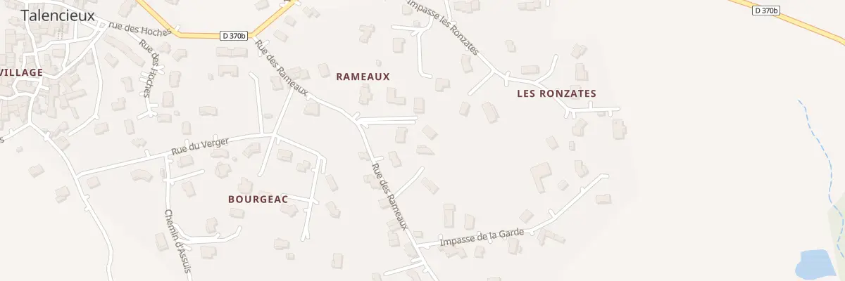 Plan du 165 Rue des Rameaux à Talencieux
