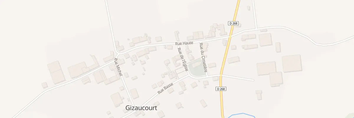 Plan du 1 Rue de l’Eglise à Gizaucourt