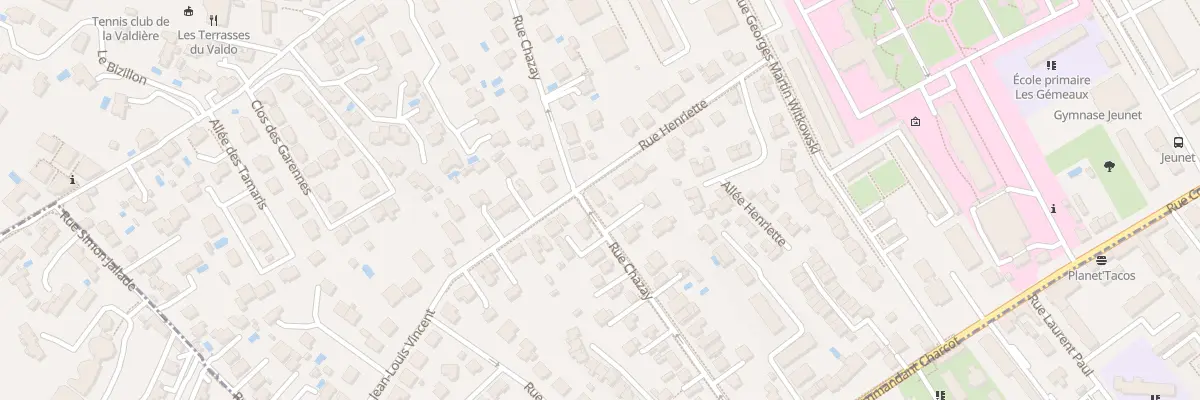Plan du 30 Rue Chazay à Lyon 5e Arrondissement