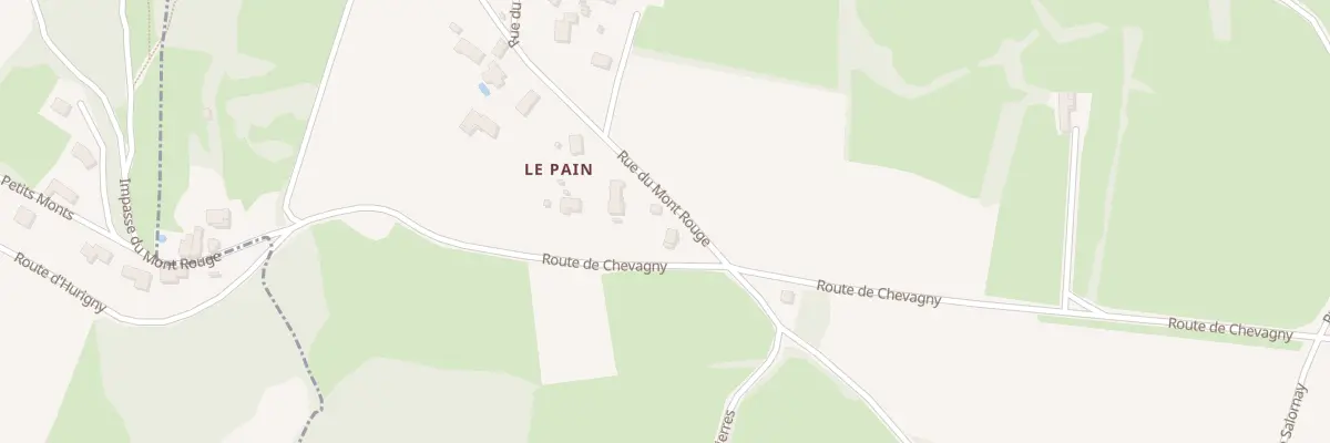 Plan du 43 Rue du Mont Rouge à Hurigny