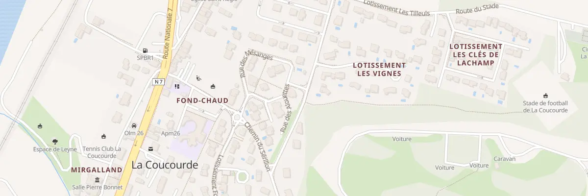 Plan du 5281 Fond Chaud à La Coucourde
