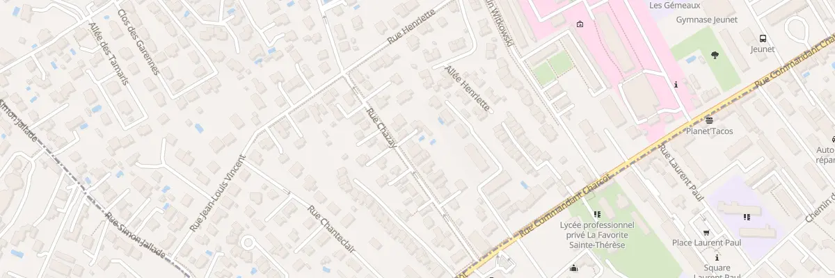 Plan du 20 Rue Chazay à Lyon 5e Arrondissement