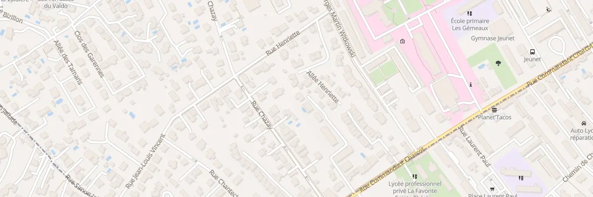 Plan du 158T Rue Commandant Charcot à Lyon 5e Arrondissement