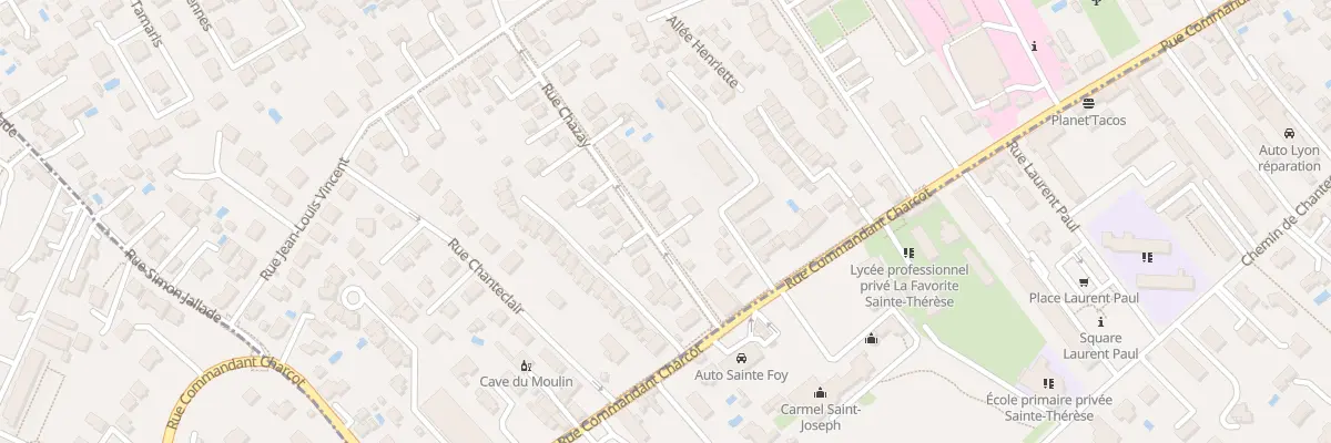 Plan du 8 Rue Chazay à Lyon 5e Arrondissement