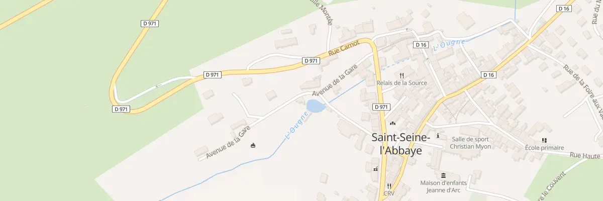 Plan du 7 Av de la Gare à Saint-Seine-l’Abbaye
