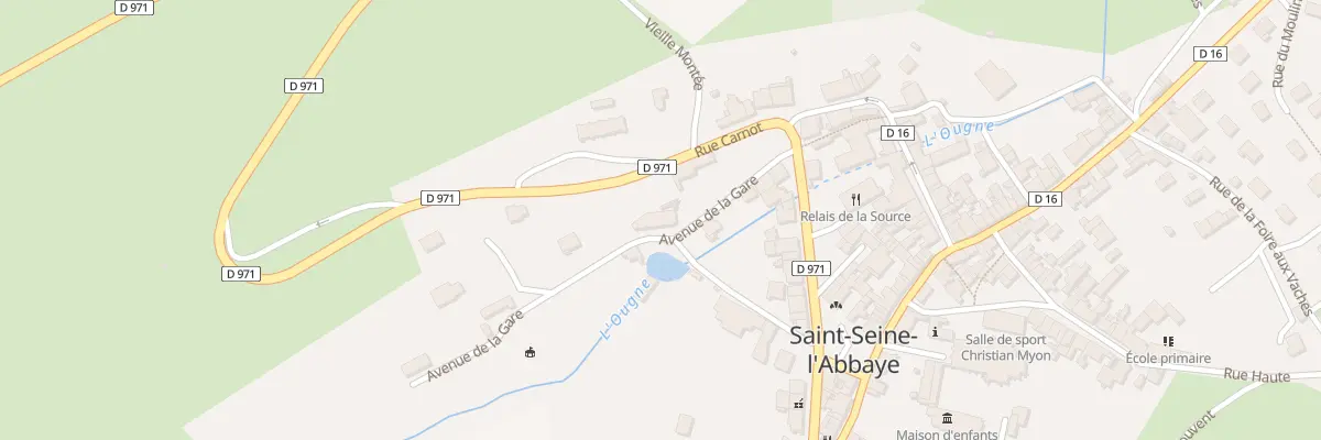 Plan du 2 Av de la Gare à Saint-Seine-l’Abbaye