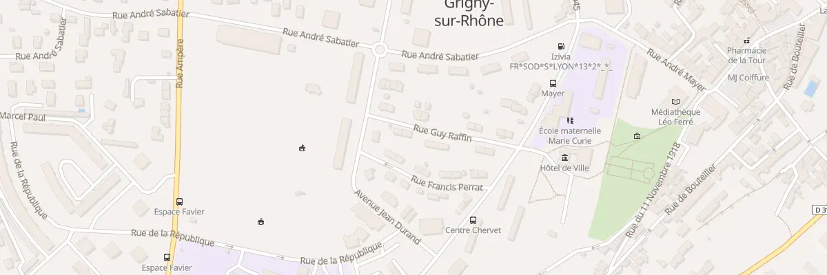 Plan du 7 Rue Guy Raffin à Grigny-sur-Rhône