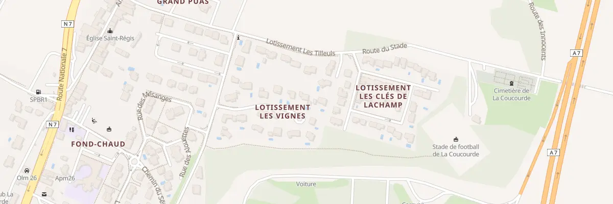 Plan du 5023 Fond Chaud à La Coucourde