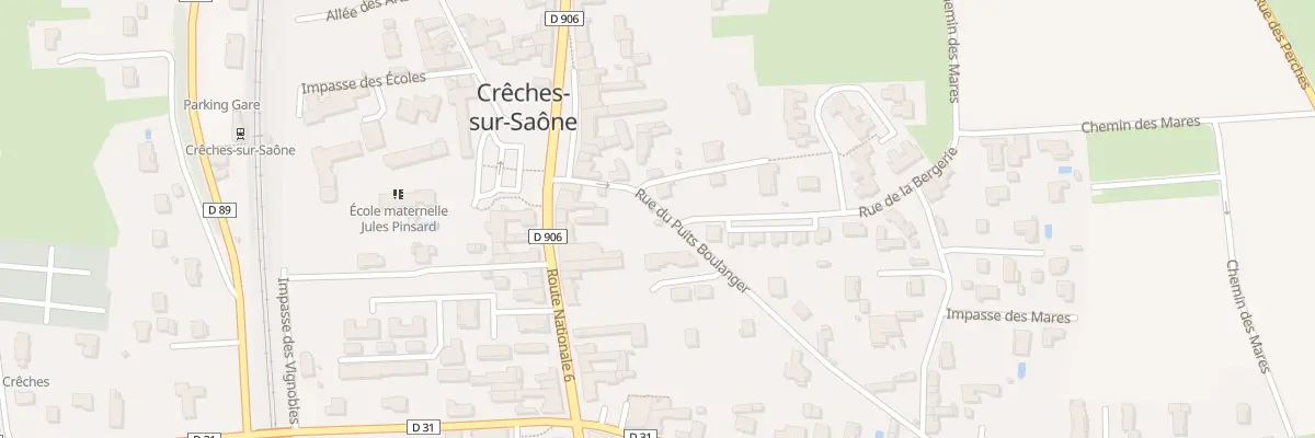 Plan de la Rue du Puits Boulanger à Crêches-sur-Saône