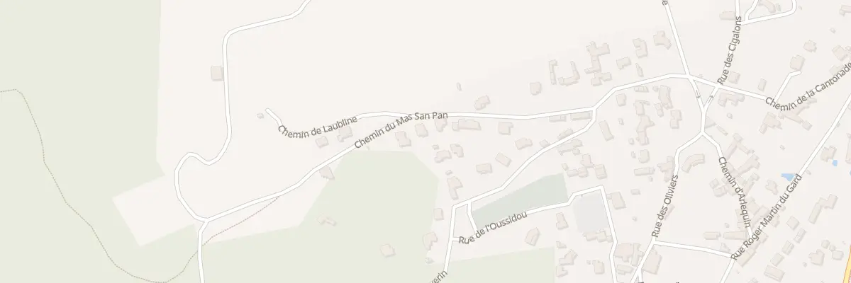 Plan du 195 Che du Mas San Pan à Sauveterre