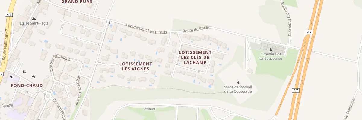 Plan du 9010 Fond Chaud à La Coucourde