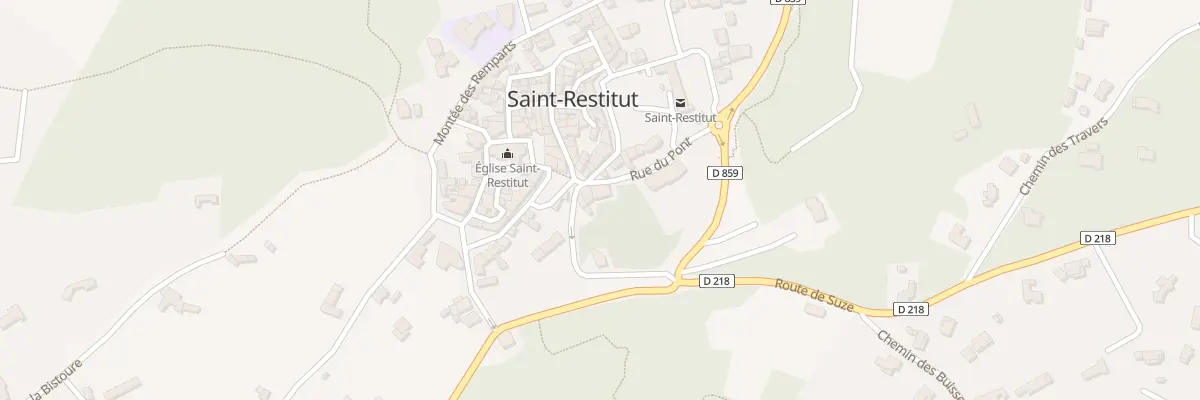 Plan du Village à Saint-Restitut