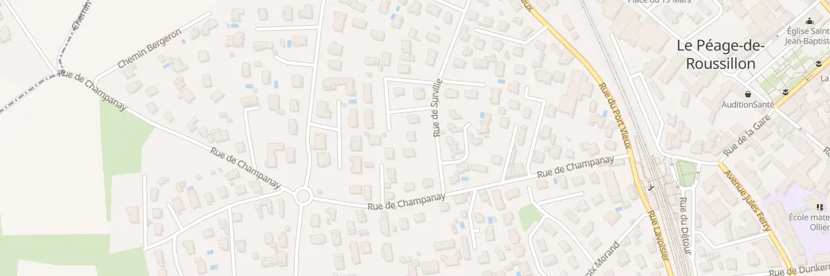 Plan du 3 Rue de Surville au Péage-de-Roussillon