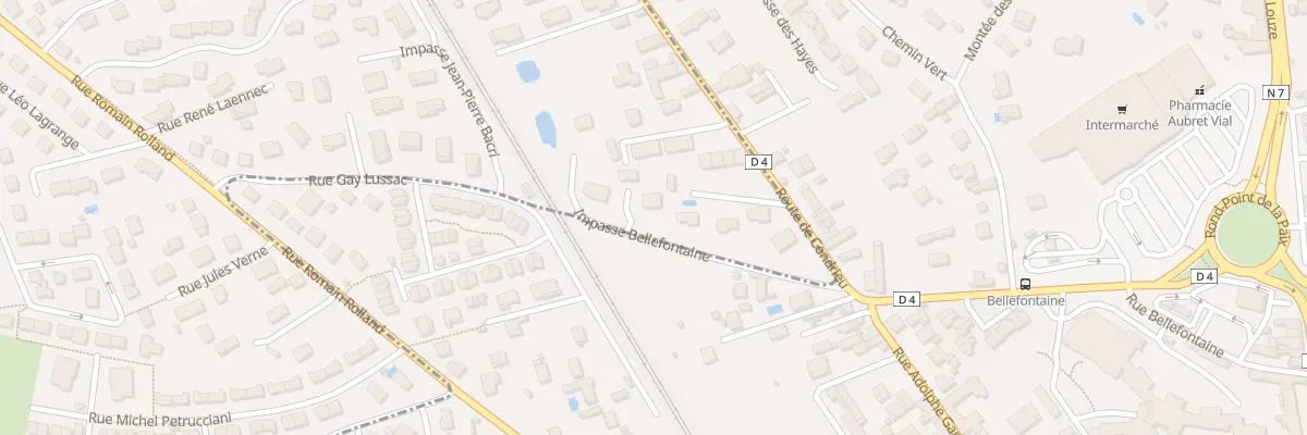 Plan du 33 Rue Bellefontaine à Saint-Maurice-l’Exil