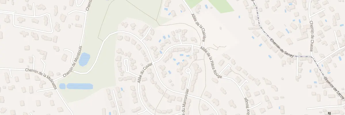 Plan du 20 All de la Pièce Rouge à Saint-Genis-Laval
