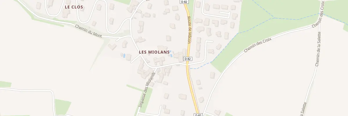 Plan du 20 Rue des Miolands à Hurigny