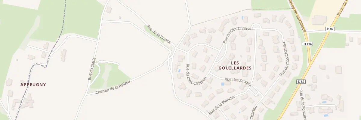 Plan du 801 Rue du Clos du Château à Hurigny