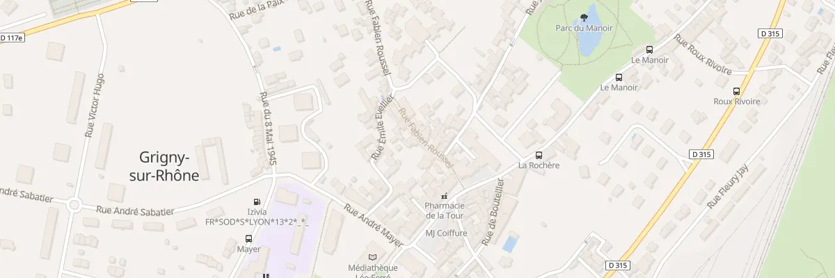 Plan du 25 Rue Fabien Roussel à Grigny-sur-Rhône