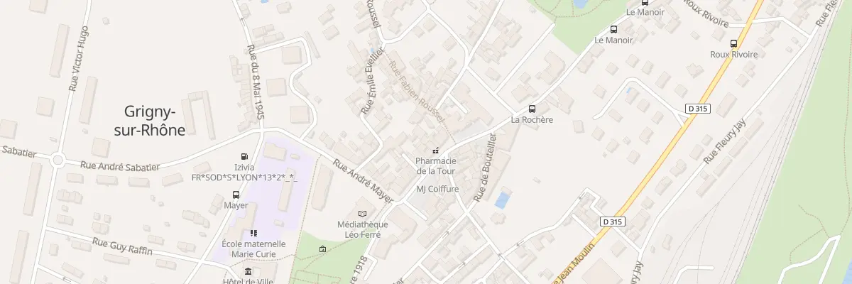 Plan du 5 Rue Fabien Roussel à Grigny-sur-Rhône