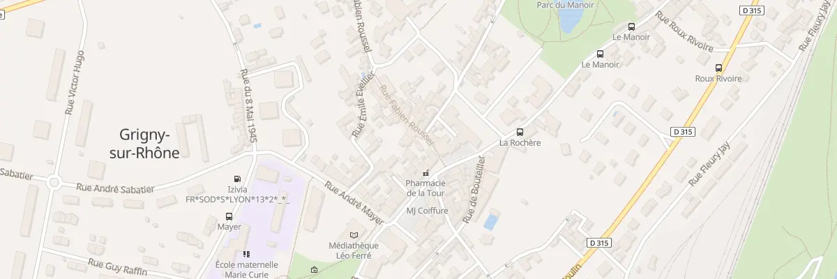 Plan du 15 Rue Fabien Roussel à Grigny-sur-Rhône