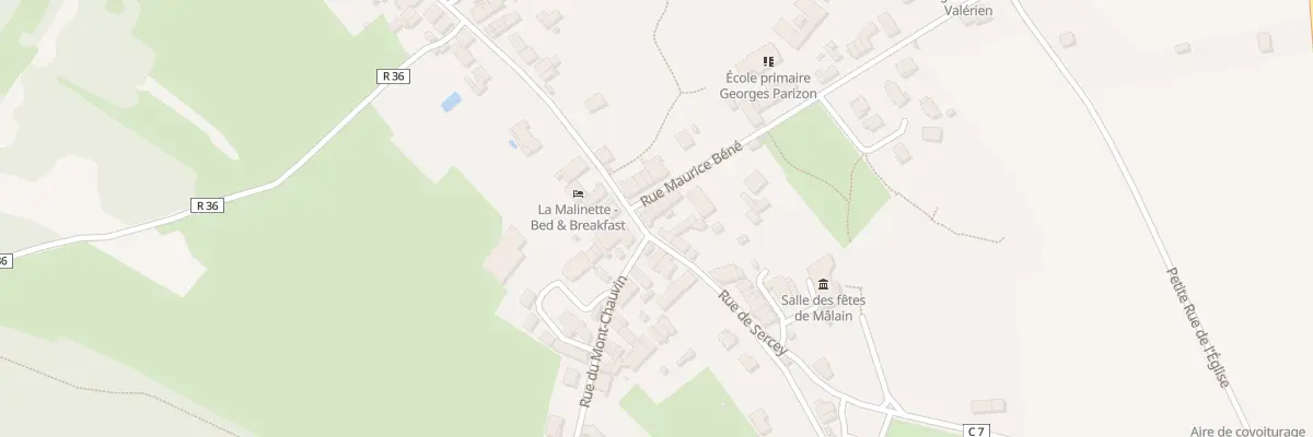 Plan du 1B Rue de Sercey à Mâlain
