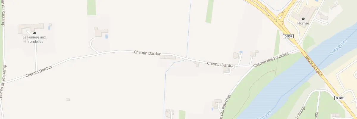 Plan du 191 Che Dardun à Orange