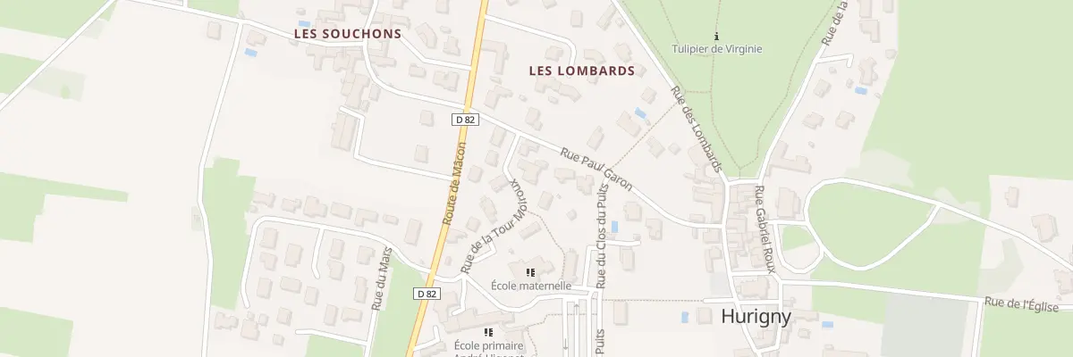 Plan du 136 Rue de la Tour Moiroux à Hurigny