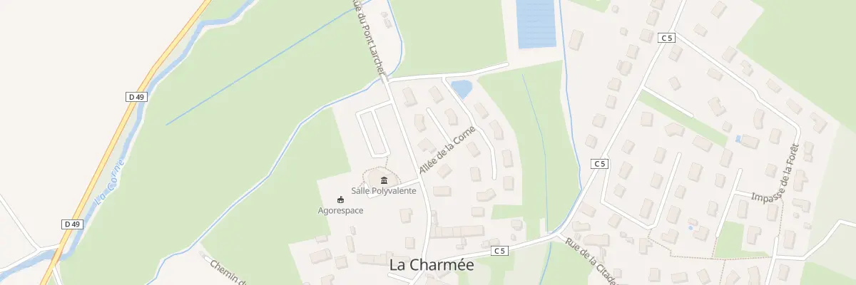 Plan du 1 All de la Corne à La Charmée