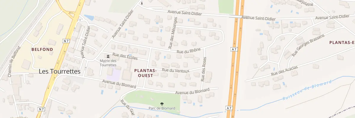 Plan du 5007B Plantas Ouest aux Tourrettes