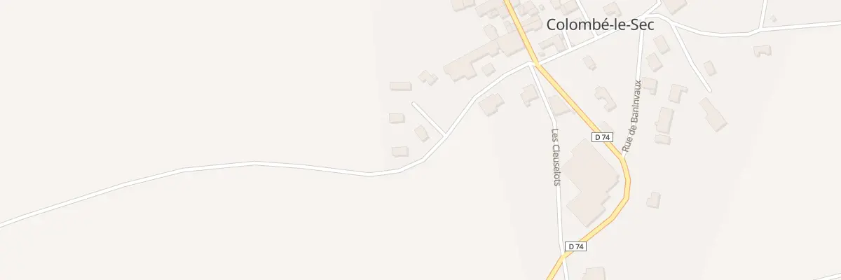Plan de Che de Voigny à Colombé-le-Sec