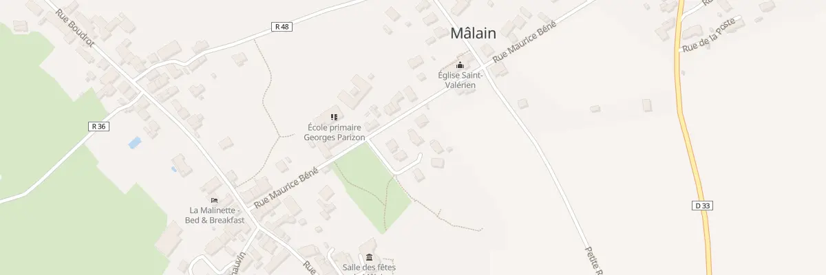 Plan du 33 Rue Maurice Béné à Mâlain
