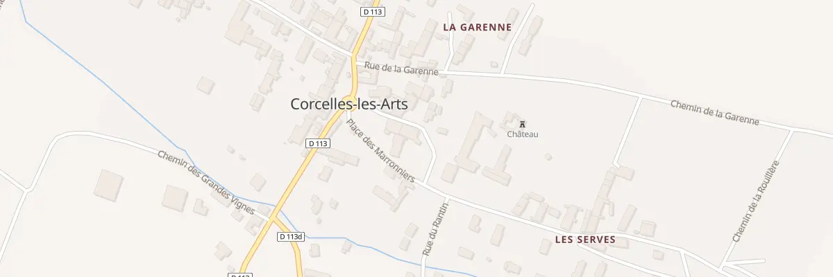 Plan du 13 Rue des Jardins à Corcelles-les-Arts