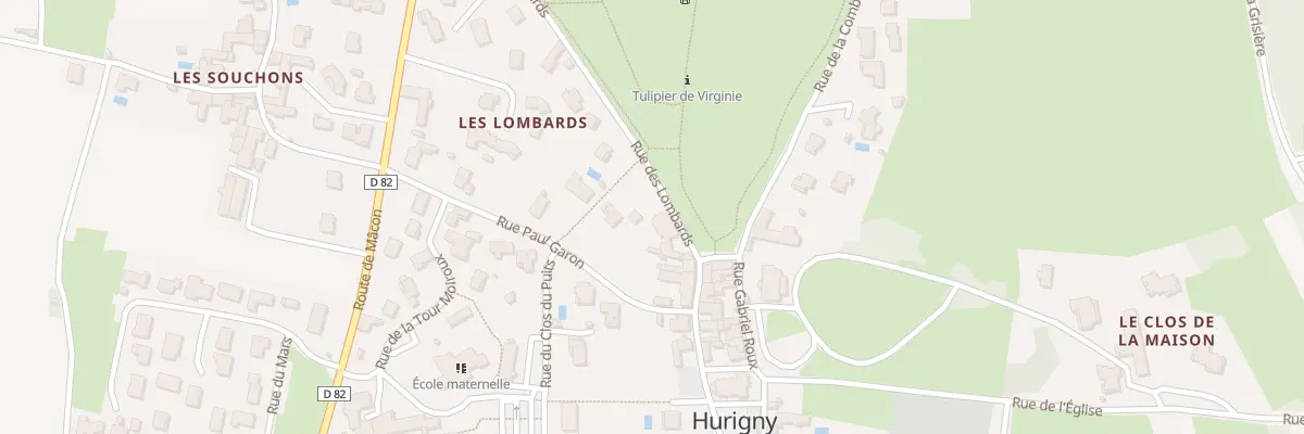 Plan du 294 Rue des Lombards à Hurigny