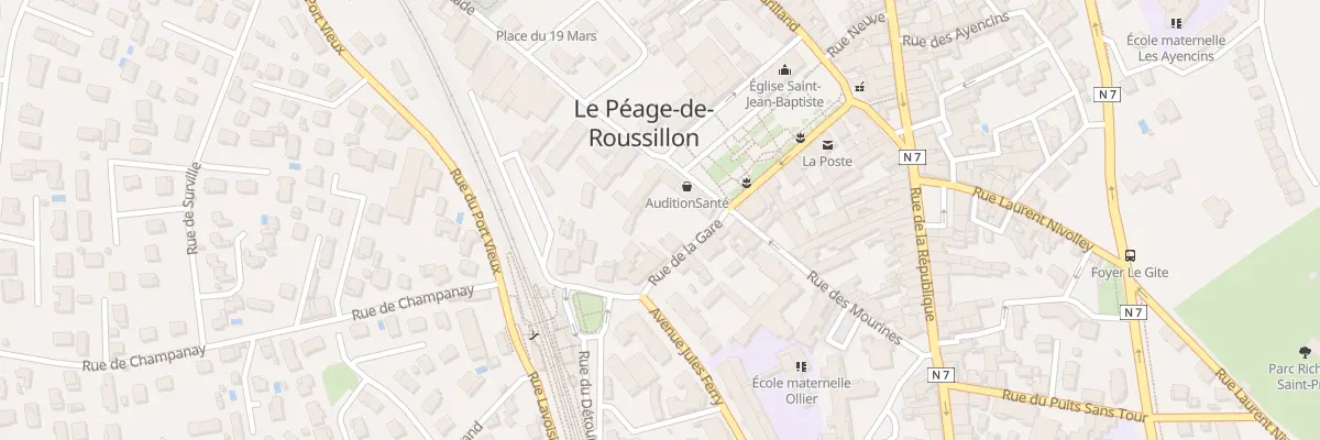 Plan du 3 Rue de la Gare au Péage-de-Roussillon