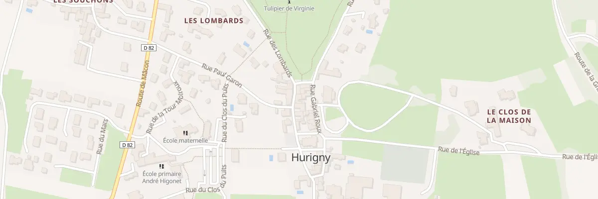 Plan du 306 Rue du Bourg à Hurigny