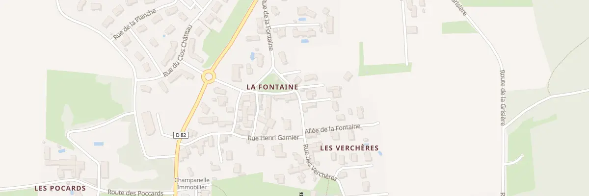 Plan du 86 Pl de la Fontaine à Hurigny
