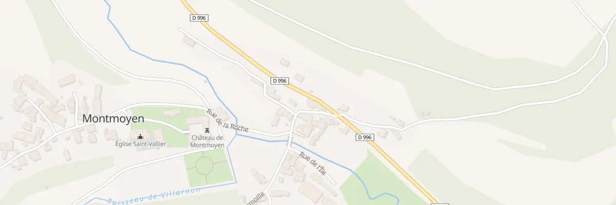Plan du 1 Rd 996 à Montmoyen