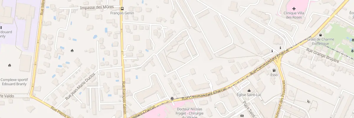 Plan du 90 Rue Commandant Charcot à Lyon 5e Arrondissement
