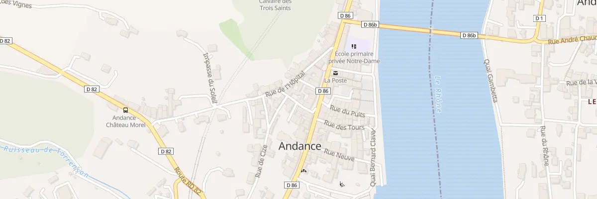 Plan du 2 Rue des Paves à Andance