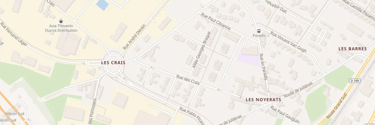 Plan du 1283 Rue du Beaujolais à Mâcon