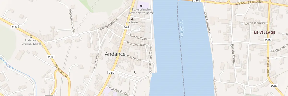 Plan du 5123 Le Village à Andance