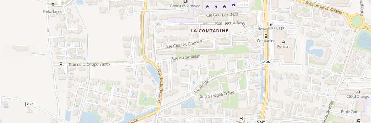 Plan du 242 Rue des Bartavelles à Orange