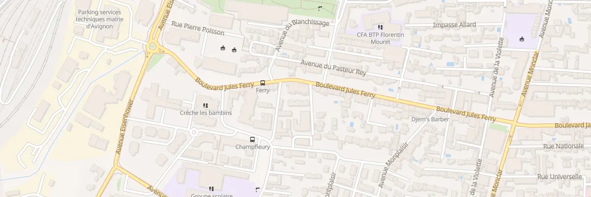 Plan du 55 Bd Jules Ferry à Avignon