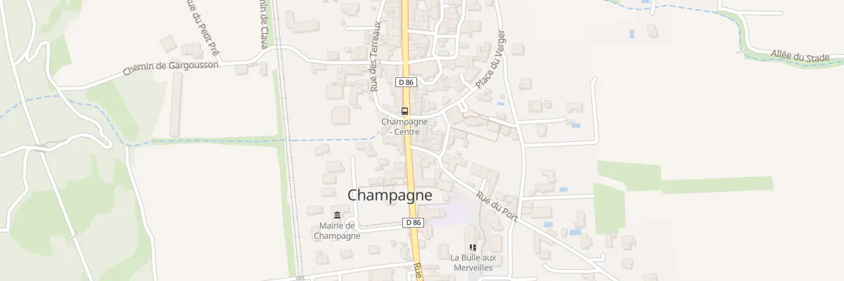 Plan du 9 Rue du Port à Champagne